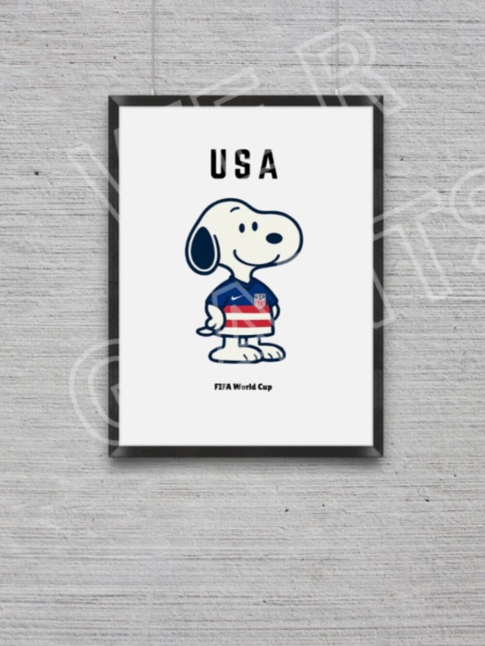 USA FIFA WORLD CUP Snoopy 11x17 (Soccer, Futbol, Sports, USA)